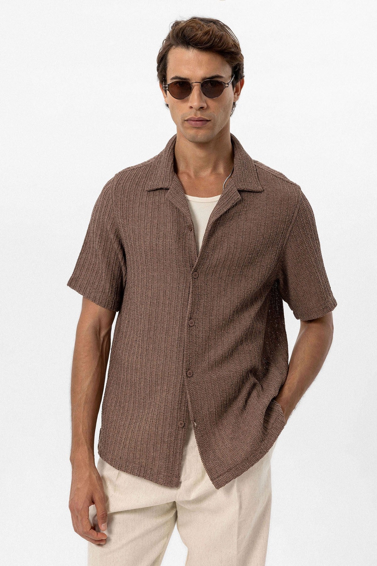 Antioch Textured Crochet Men's Shirt