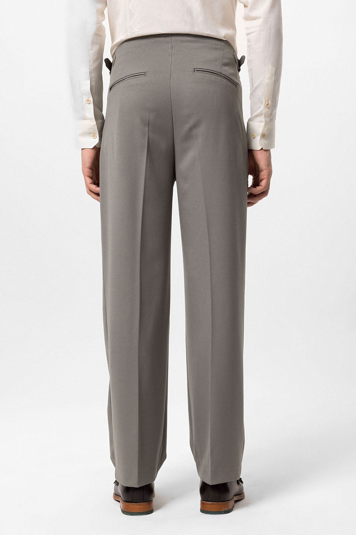 Antioch High-Waisted Men's Pants with Buckle Detail and Relaxed Fit