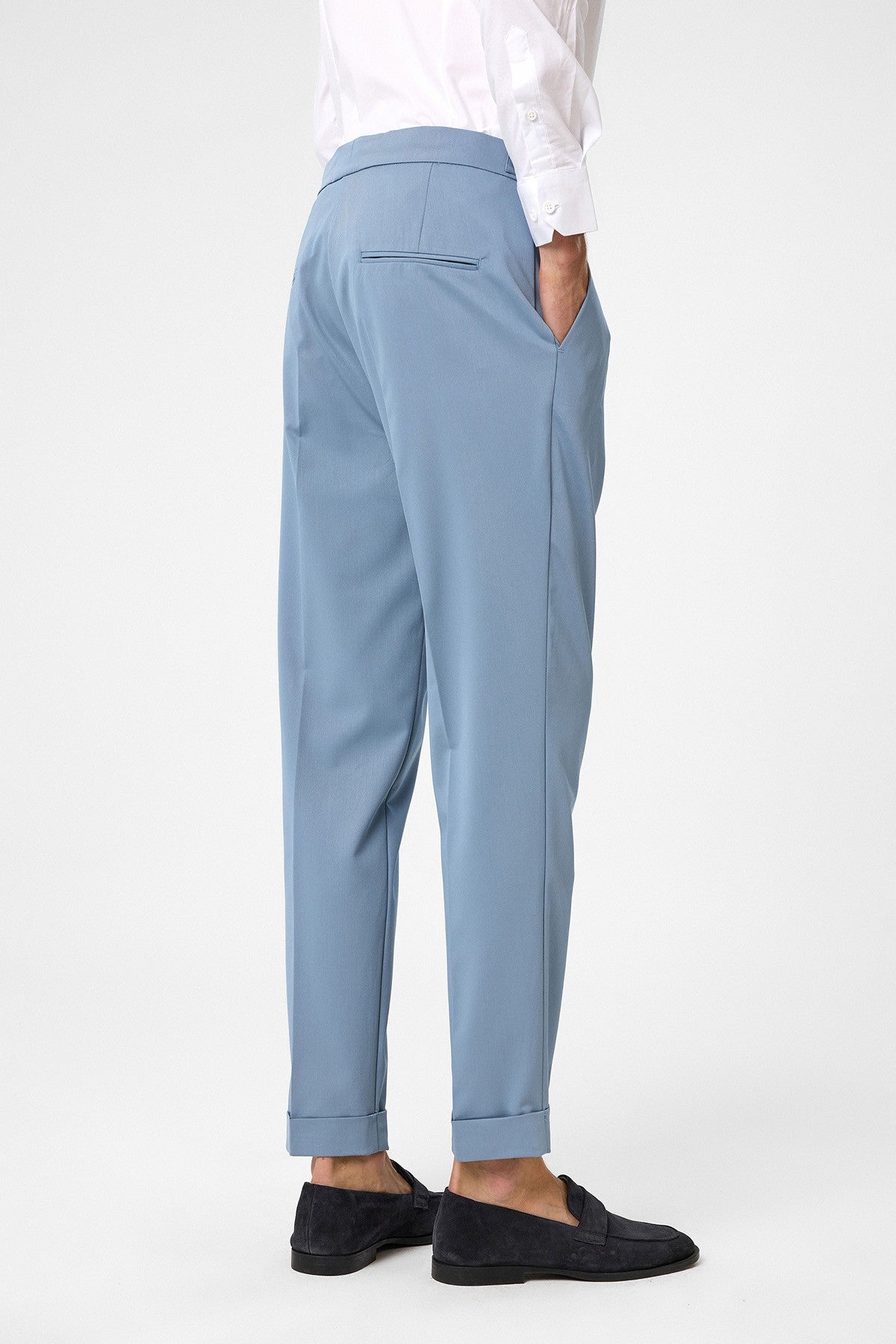 Antioch High-Waisted Buckle-Closure Pleated Men's Pants