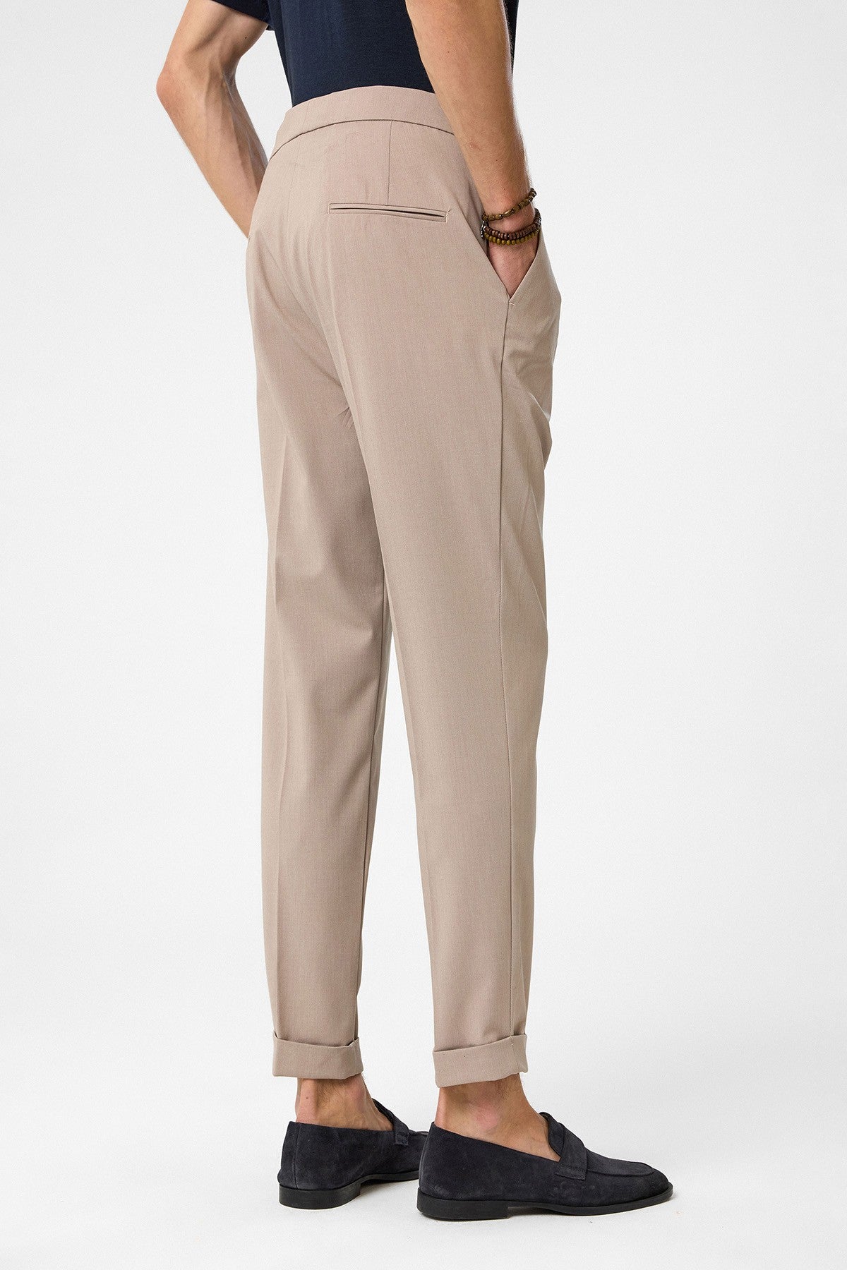 Antioch High-Waisted Buckle-Closure Pleated Men's Pants