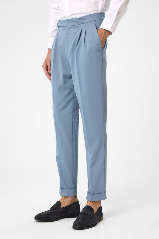 Antioch High-Waisted Buckle-Closure Pleated Men's Pants