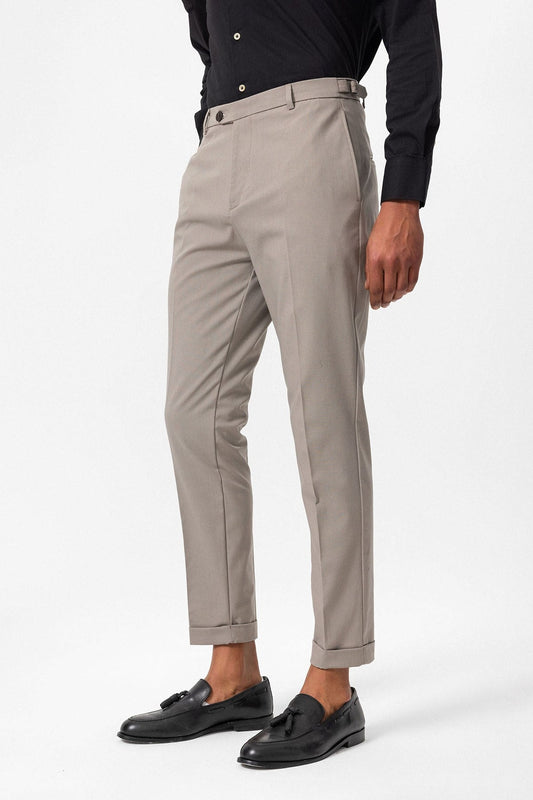 Slim-Fit Men's Pants with Double-Wide Legs