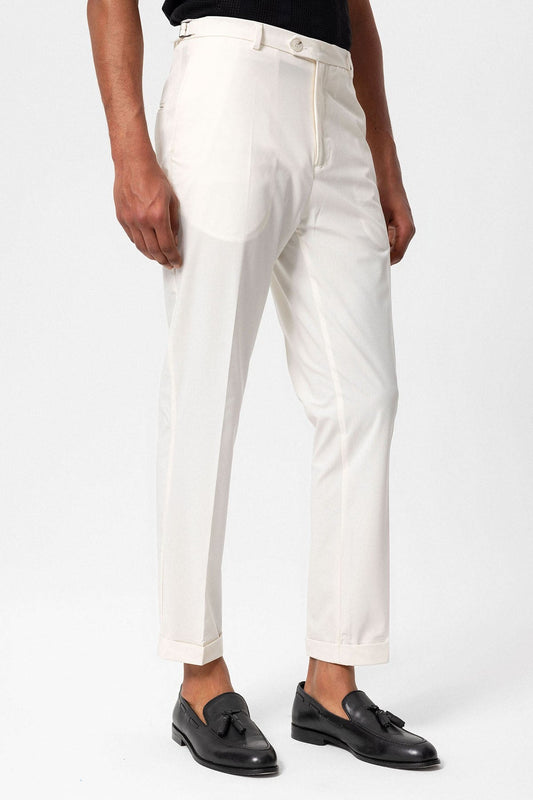 Slim-Fit Men's Pants with Double-Wide Legs