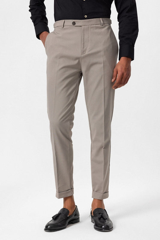 Slim-Fit Men's Pants with Double-Wide Legs