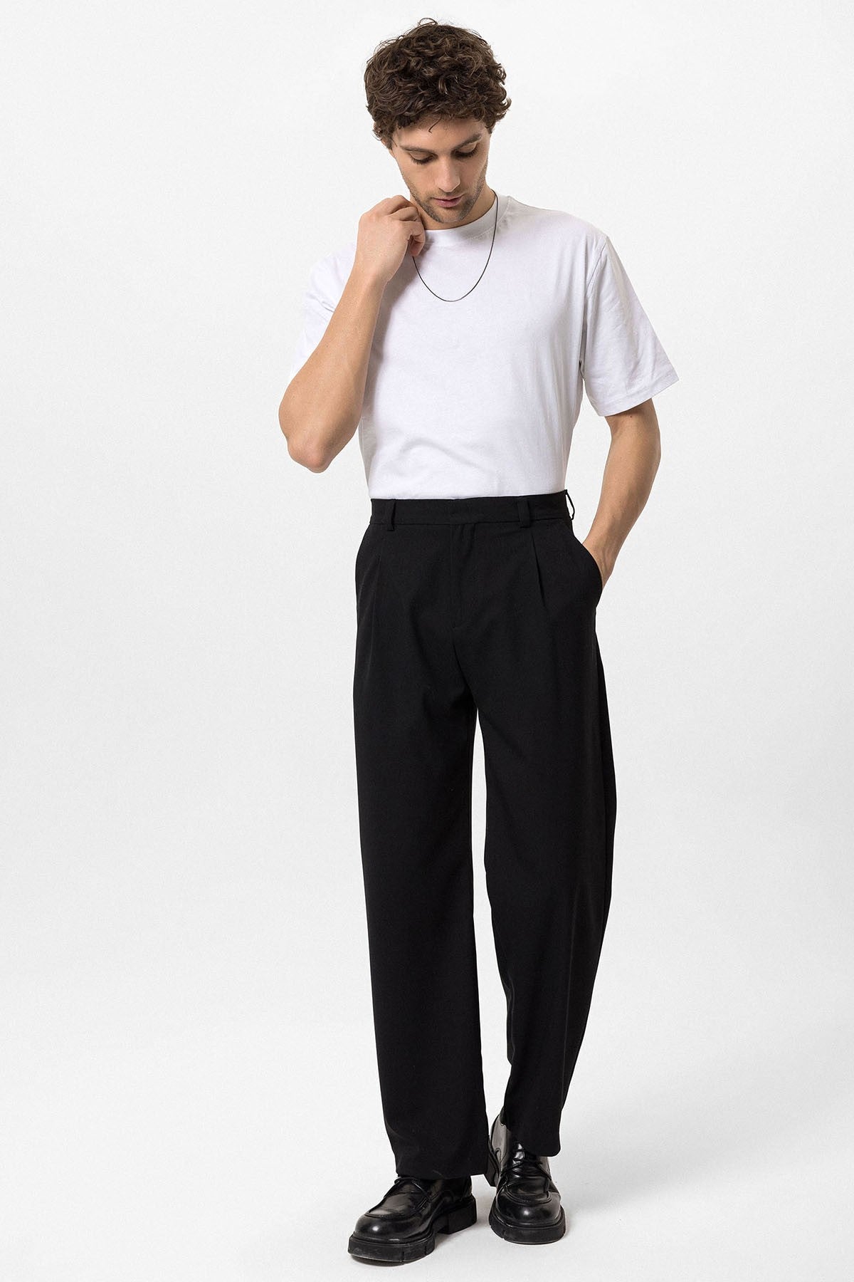 High-Waisted Baggy Men's Pants