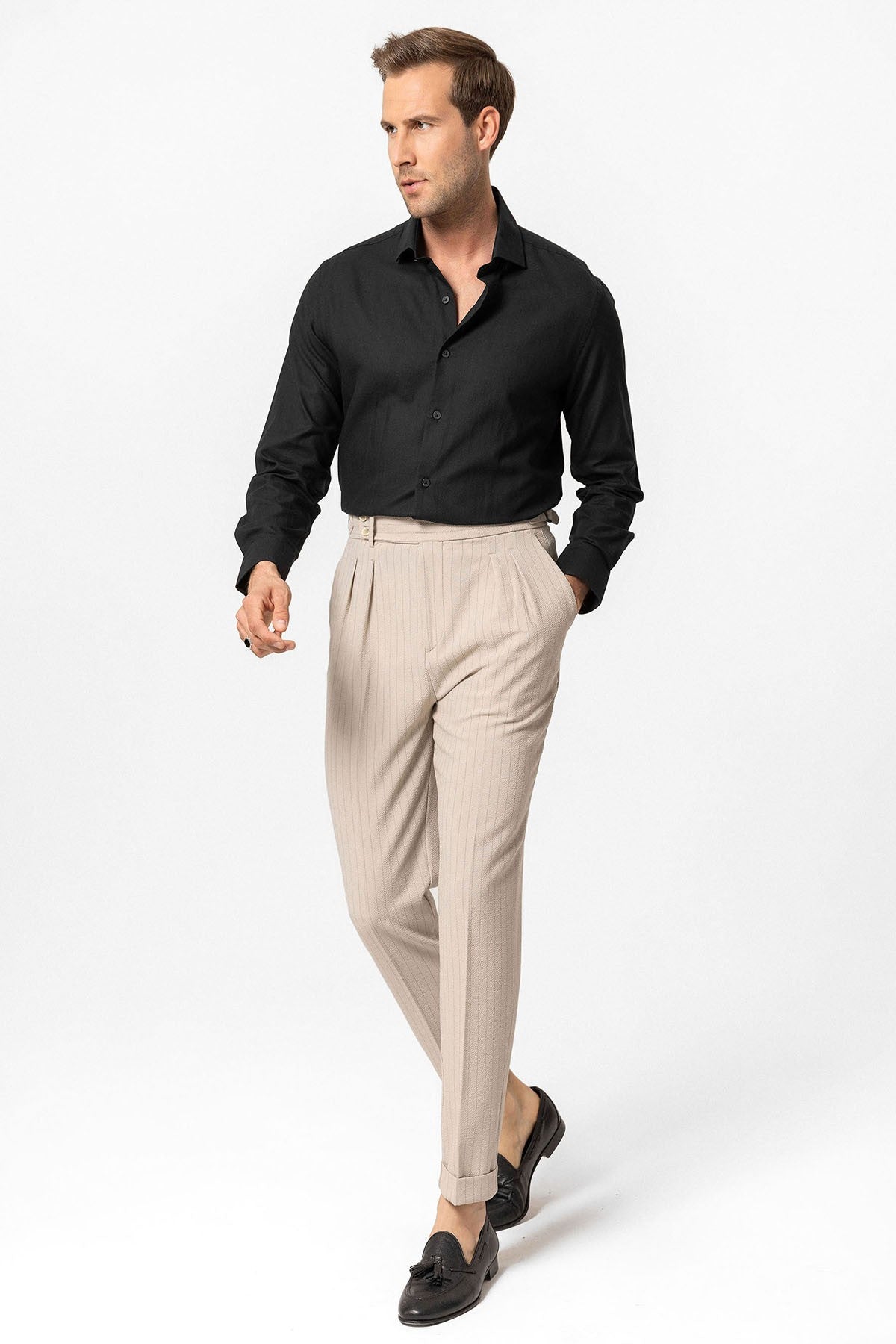 Antioch High-Waisted Striped Men's Pants
