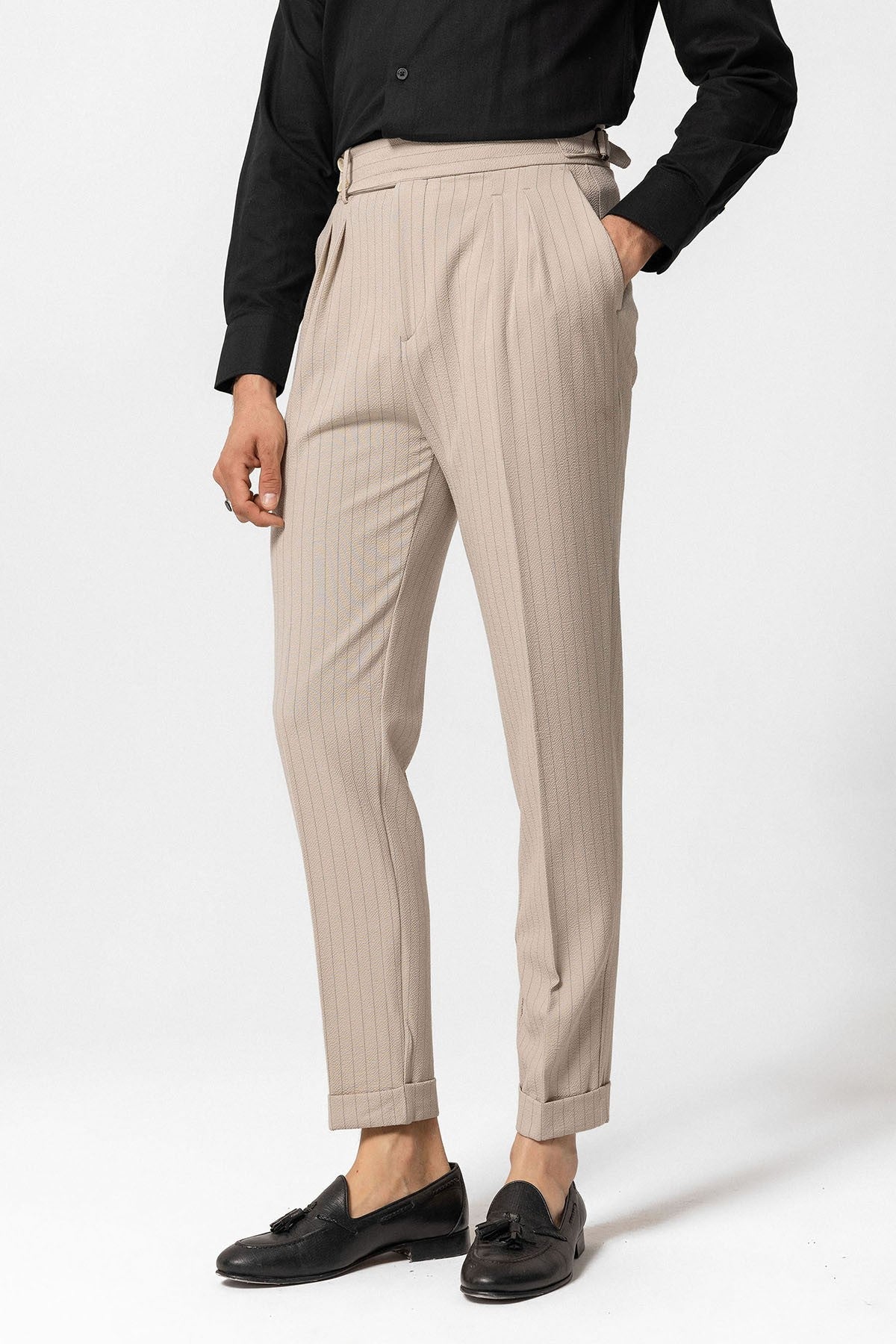 Antioch High-Waisted Striped Men's Pants