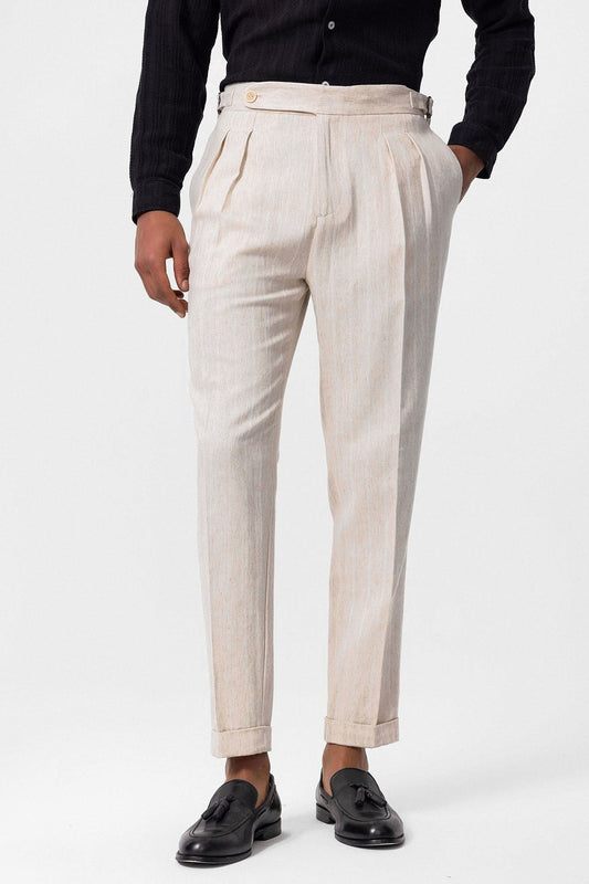 Antioch High-Waisted Men's Linen-Blend Pants