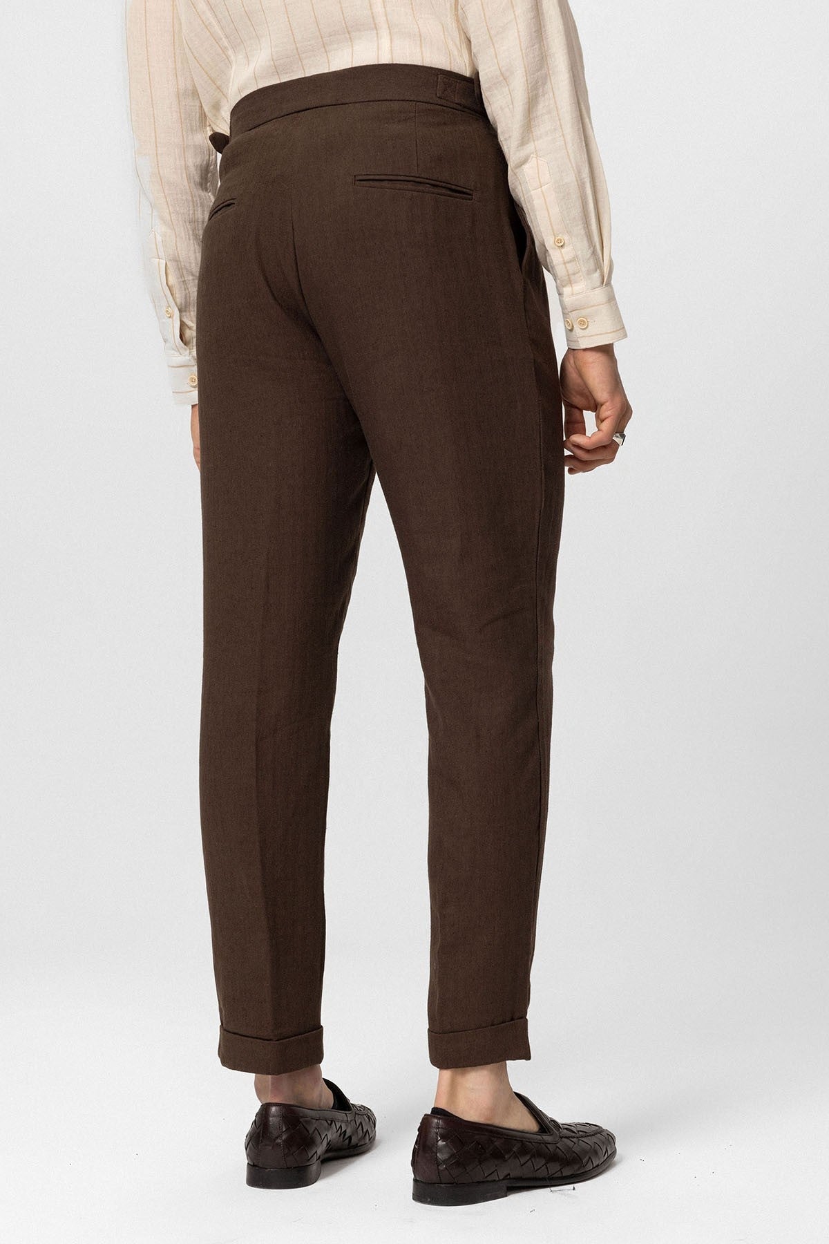 Antioch High-Waisted Linen-Blend Double-Cuff Men's Pants