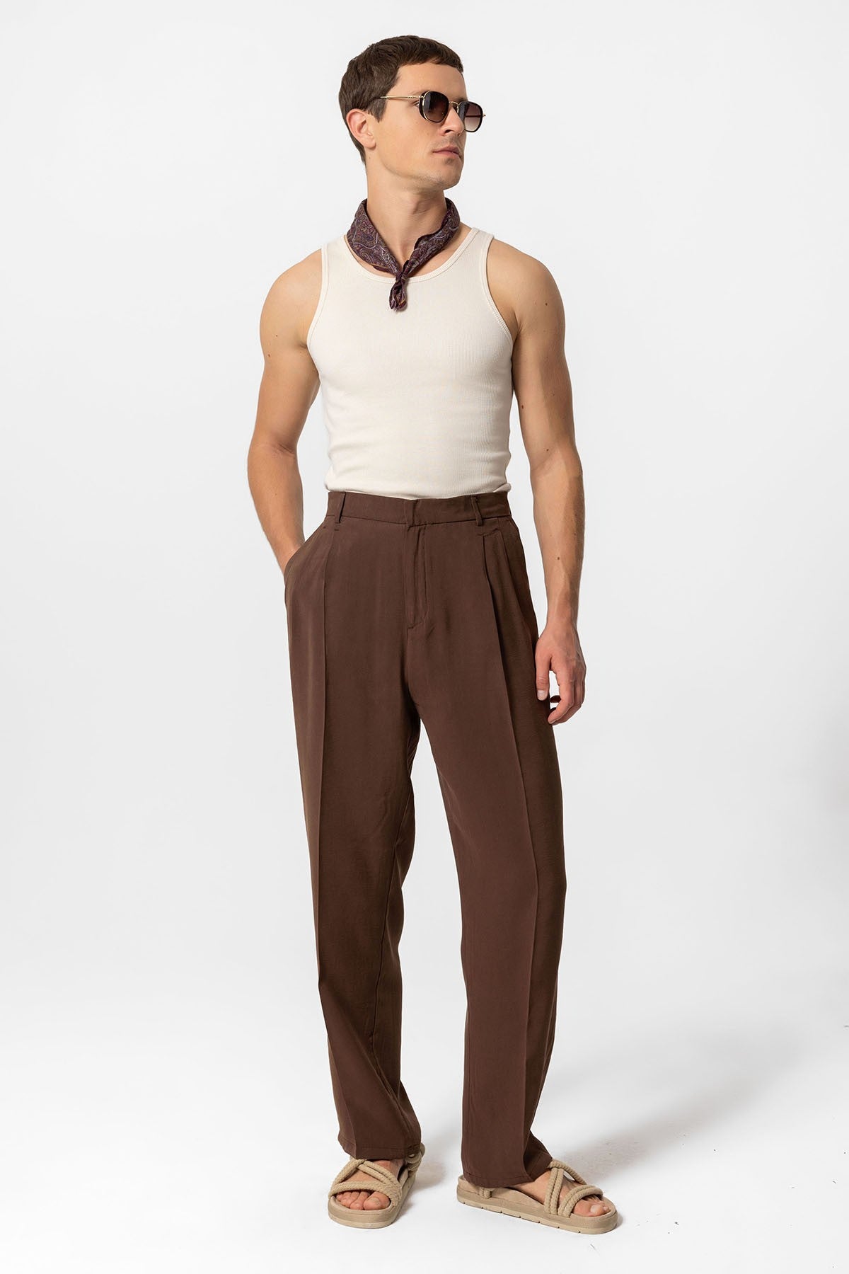 Antioch High-Waisted Pleated Baggy Men's Pants