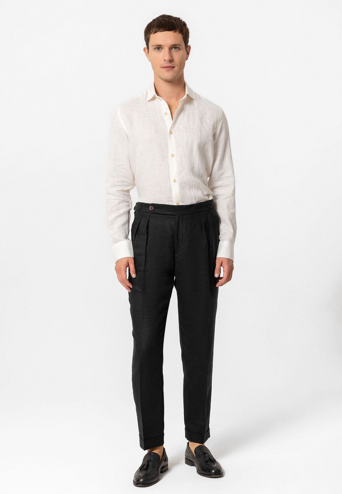 Antioch High-Waisted 100% Linen Pleated Men's Pants