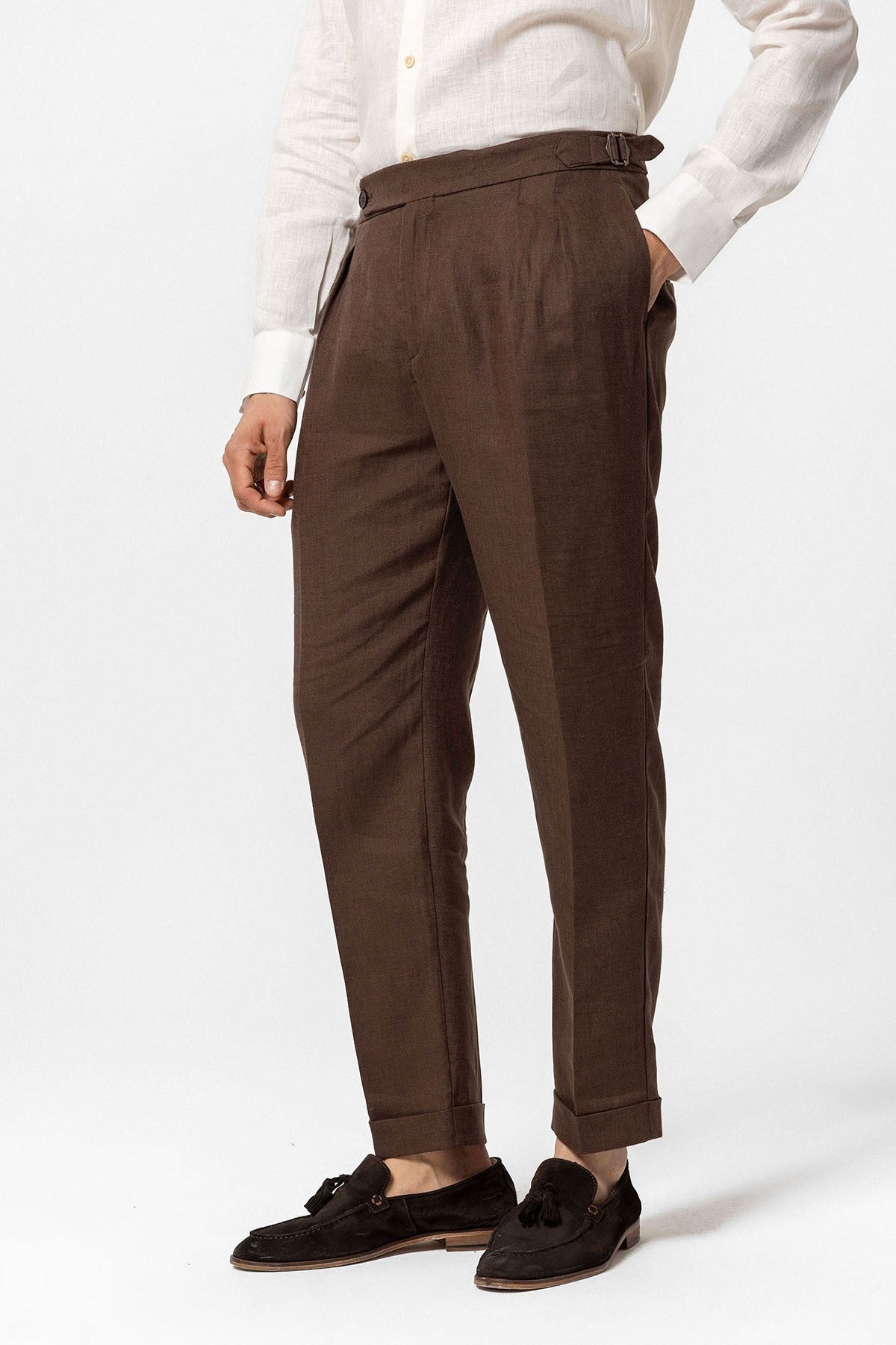 Antioch High-Waisted 100% Linen Pleated Men's Pants