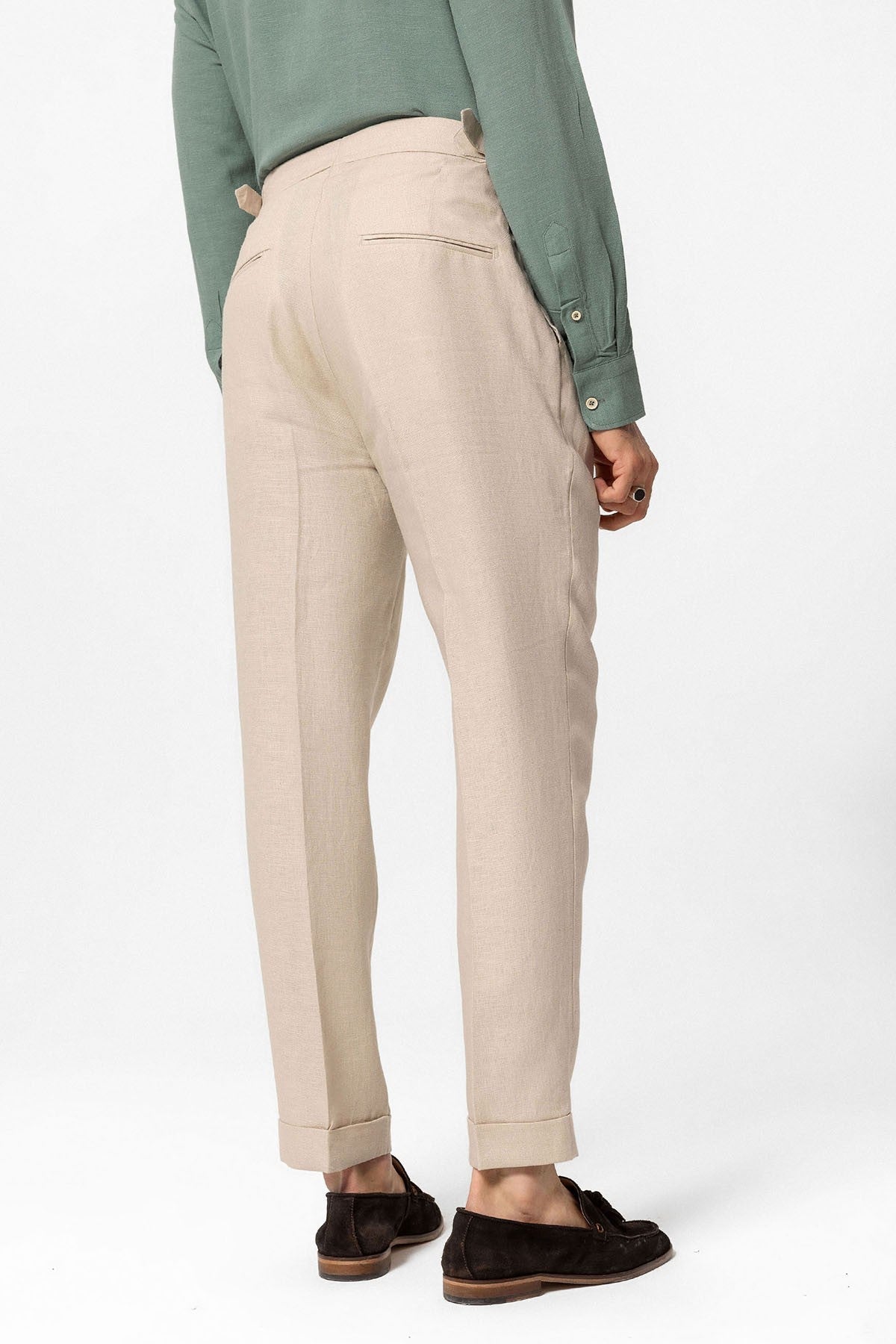 Antioch High-Waisted 100% Linen Pleated Men's Pants