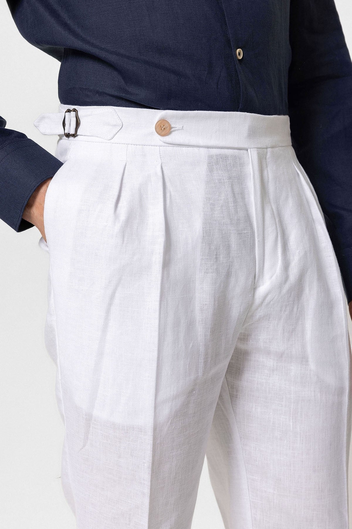 Antioch High-Waisted 100% Linen Pleated Men's Pants