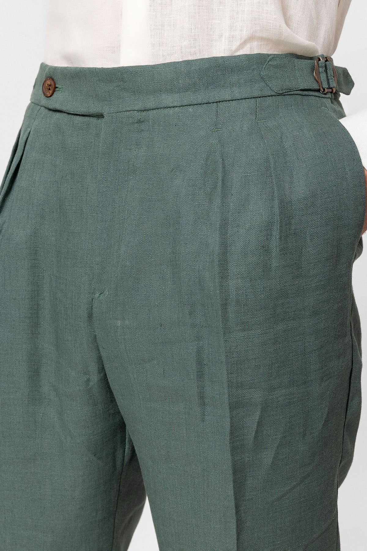 Antioch High-Waisted 100% Linen Pleated Men's Pants