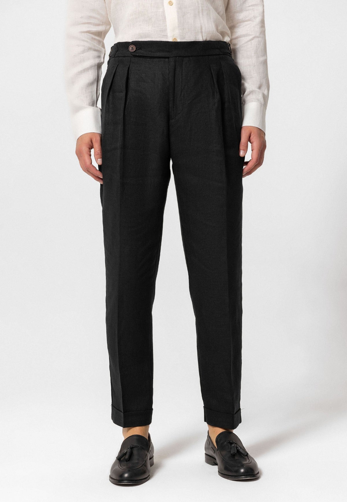 Antioch High-Waisted 100% Linen Pleated Men's Pants