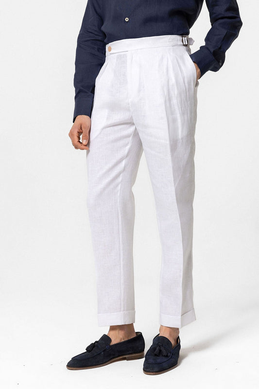 Antioch High-Waisted 100% Linen Pleated Men's Pants