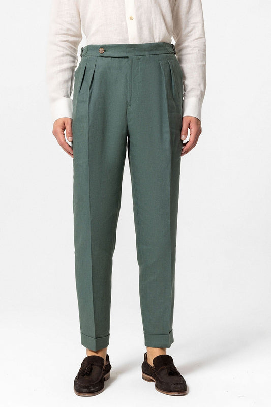 Antioch High-Waisted 100% Linen Pleated Men's Pants