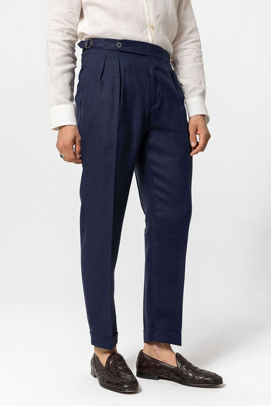 Antioch High-Waisted 100% Linen Pleated Men's Pants