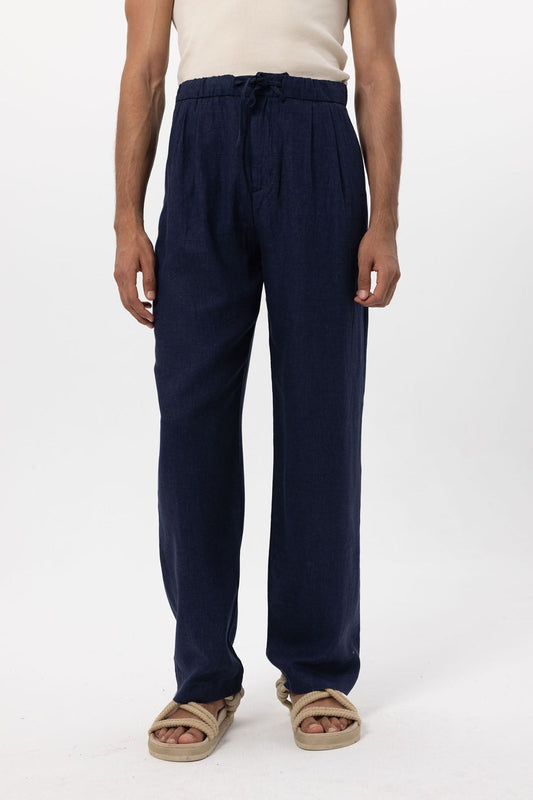 Antioch Belted Linen-Blend Baggy Men's Pants