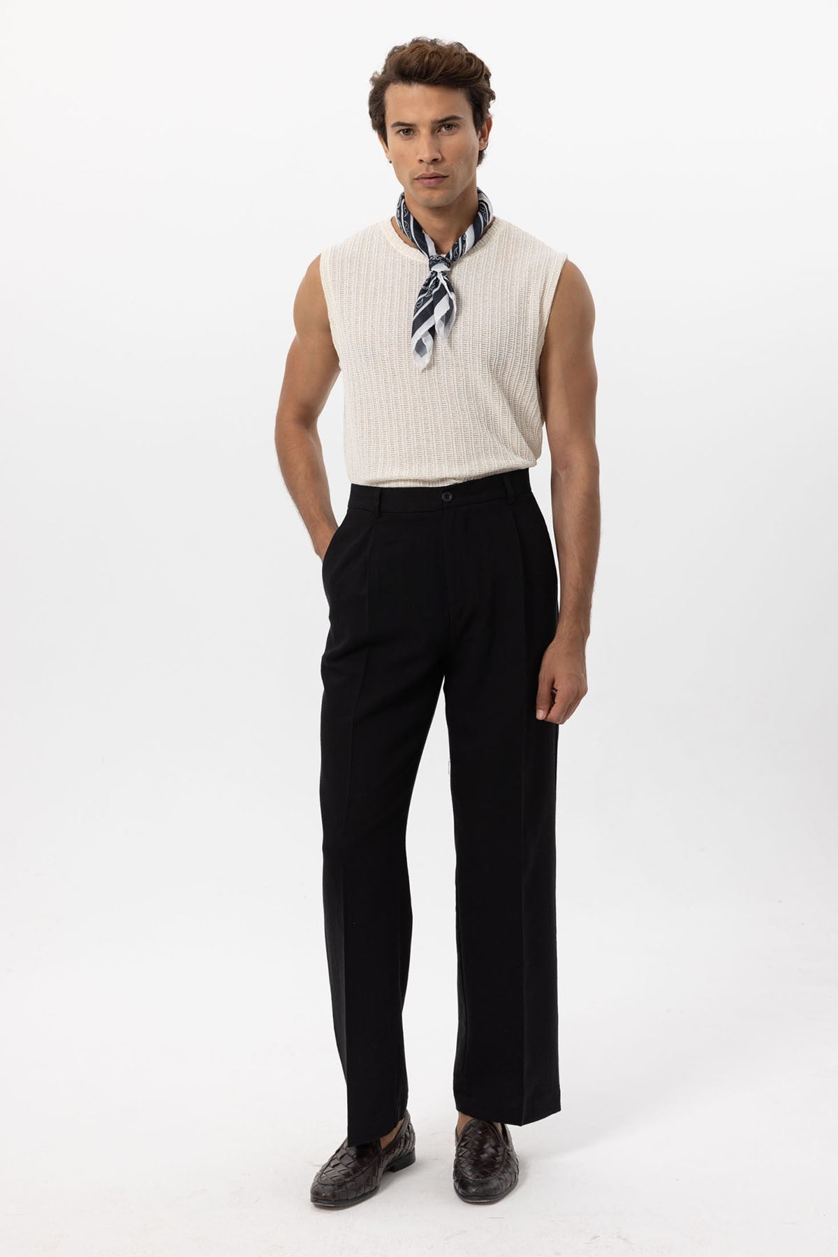 Antioch Linen-Blend Baggy Men's Pants