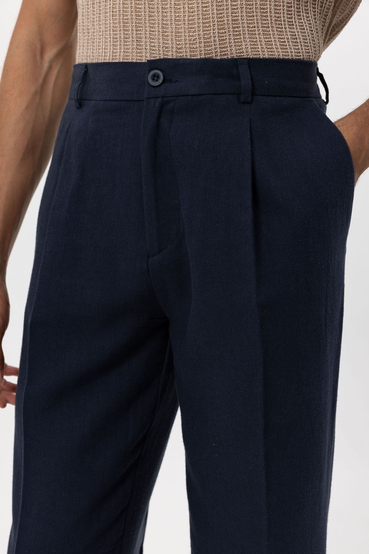 Antioch Linen-Blend Baggy Men's Pants