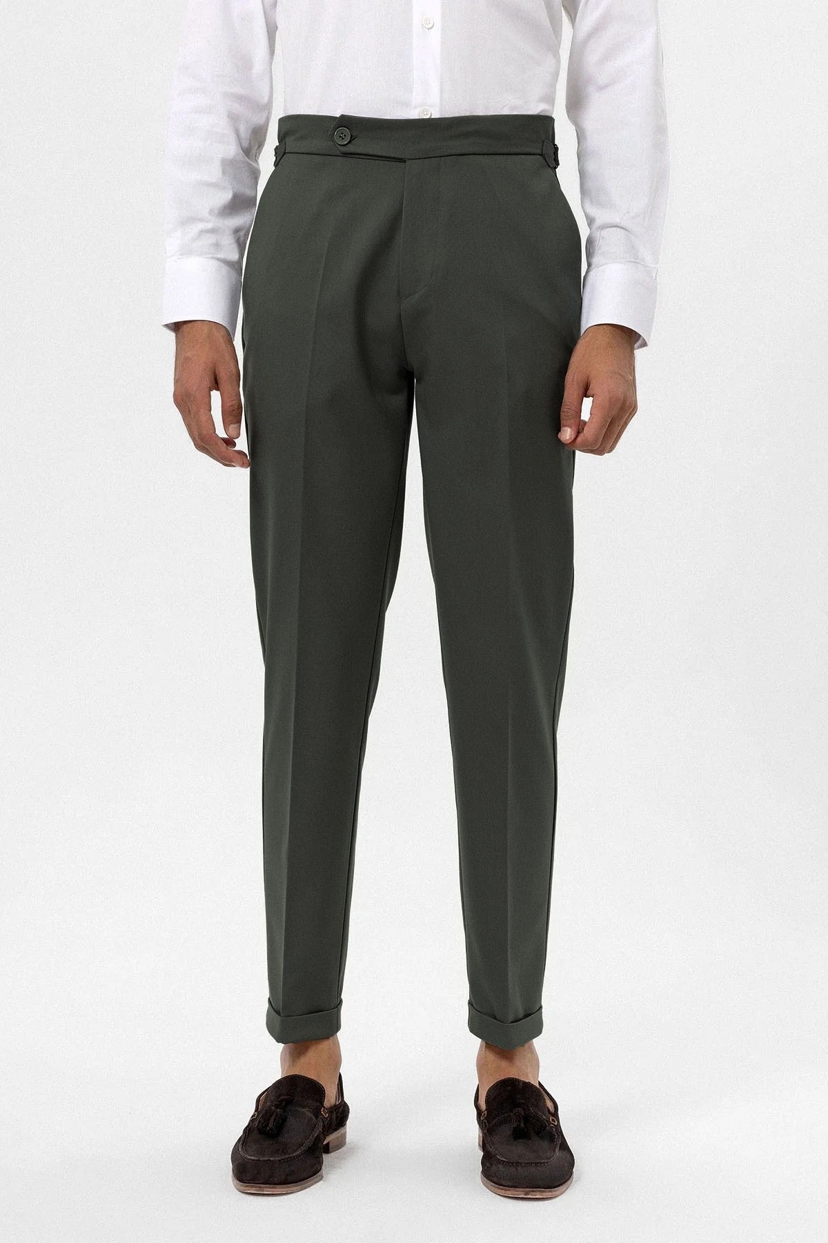 High-Waisted Regular-Fit Men's Pants