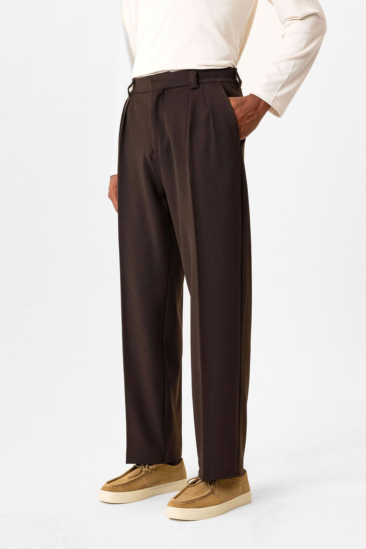 Antioch High-Waisted Pleated Relaxed-Fit Baggy Men's Pants