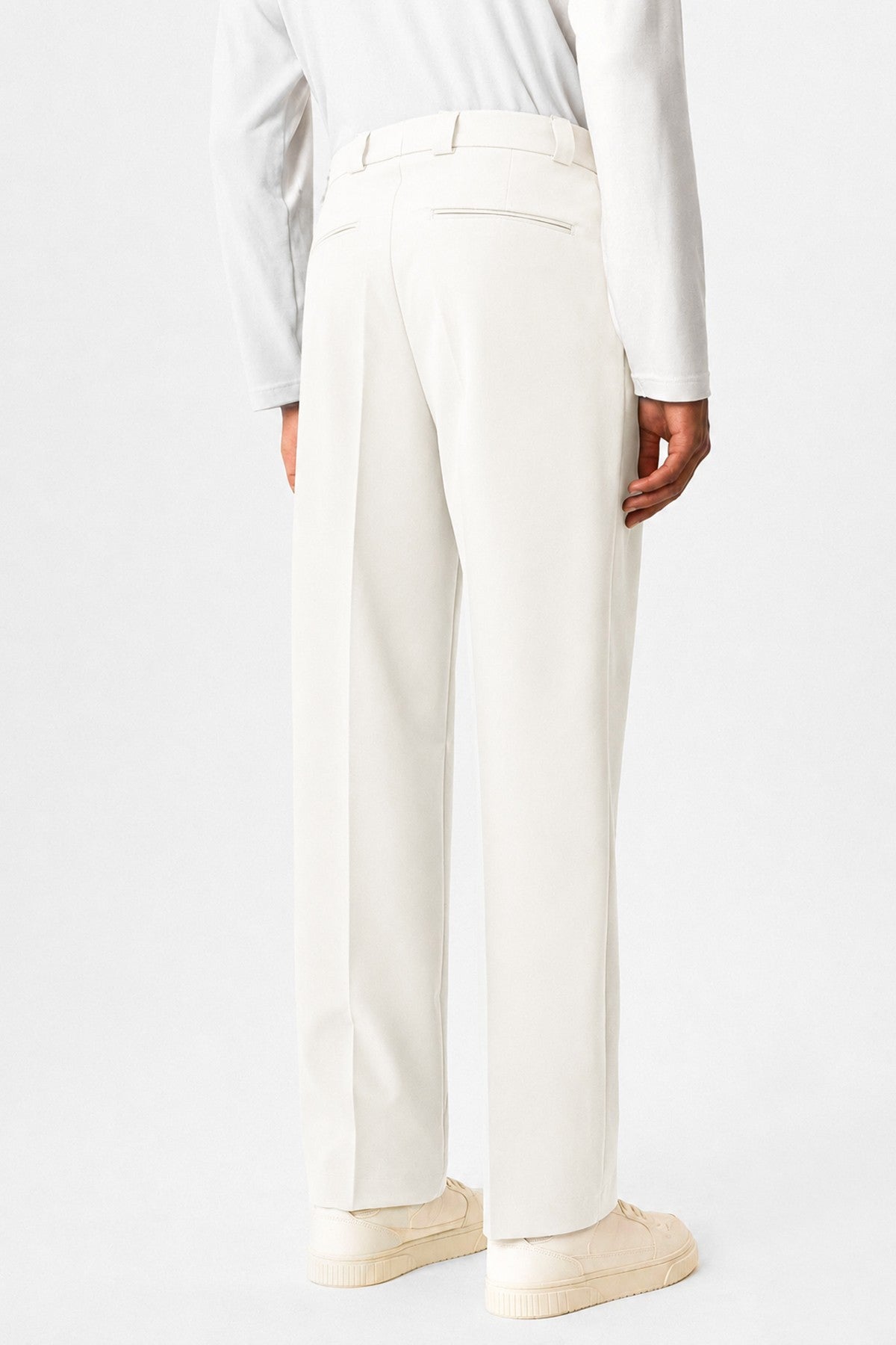 High-Waisted Pleated Relaxed-Fit Baggy Men's Pants