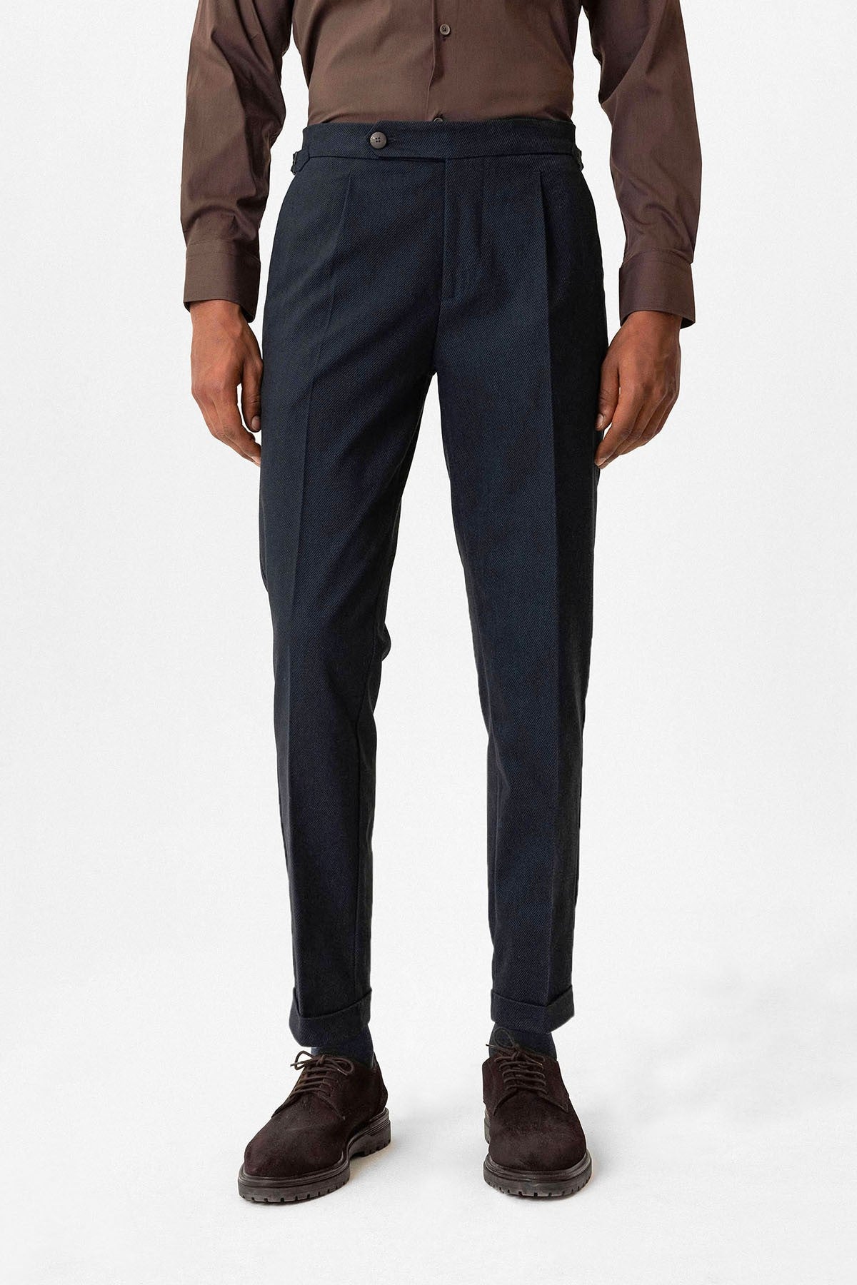 Antioch High-Waisted Pleated Double-Cuff Men's Pants