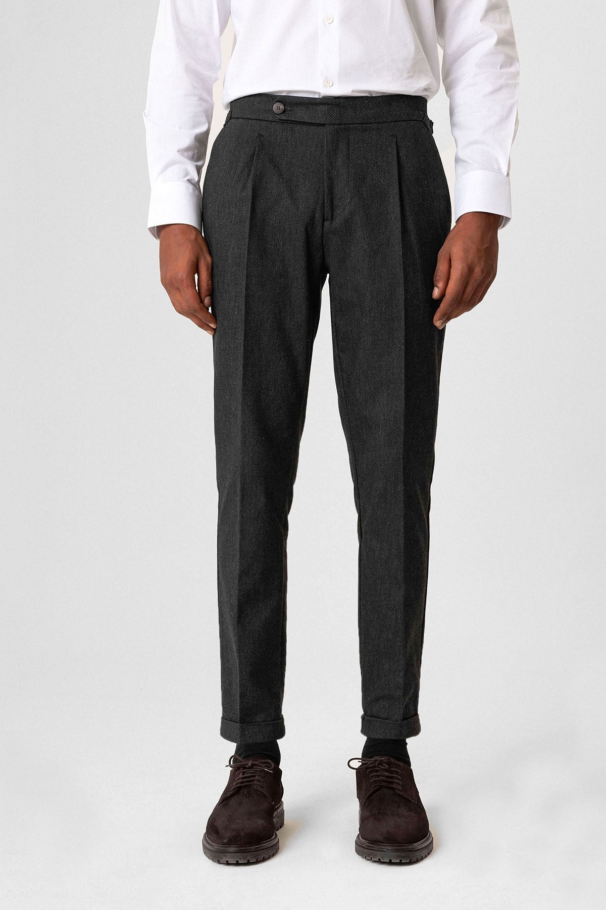 Antioch High-Waisted Pleated Double-Cuff Men's Pants
