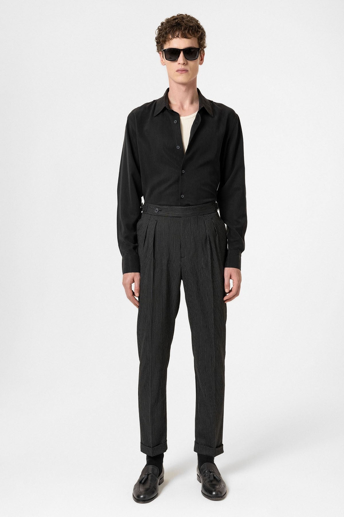 Antioch High-Waisted Striped Men's Flared Pants