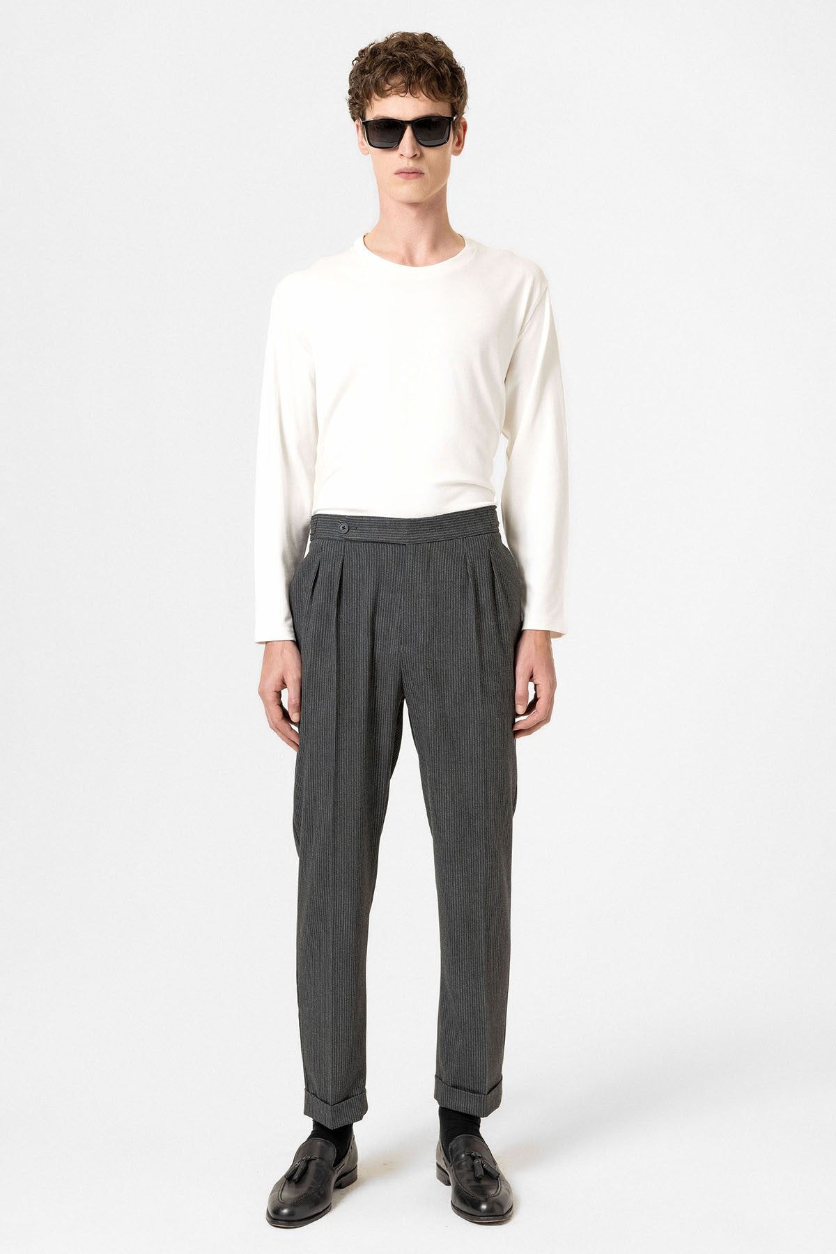 Antioch High-Waisted Striped Men's Flared Pants