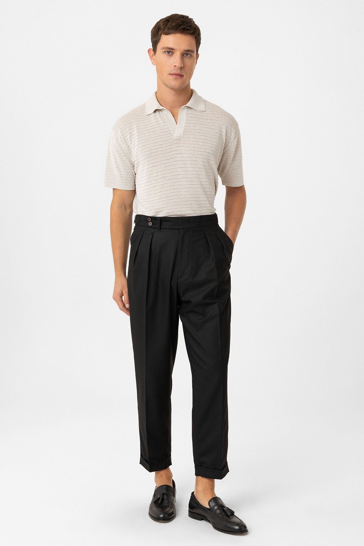 Antioch Pleated High-Waisted Men's Pants