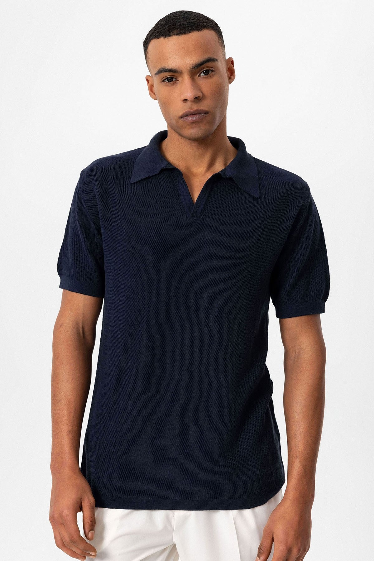 Antioch Polo-Neck Men's Knit T-Shirt