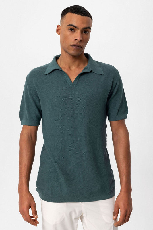 Antioch Polo-Neck Men's Knit T-Shirt
