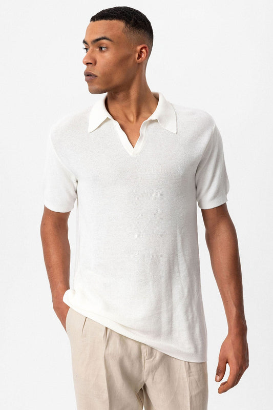 Antioch Polo-Neck Men's Knit T-Shirt