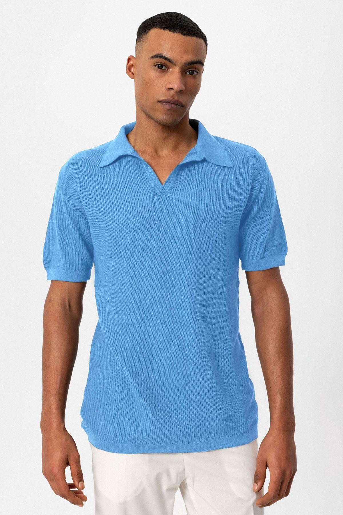 Antioch Polo-Neck Men's Knit T-Shirt