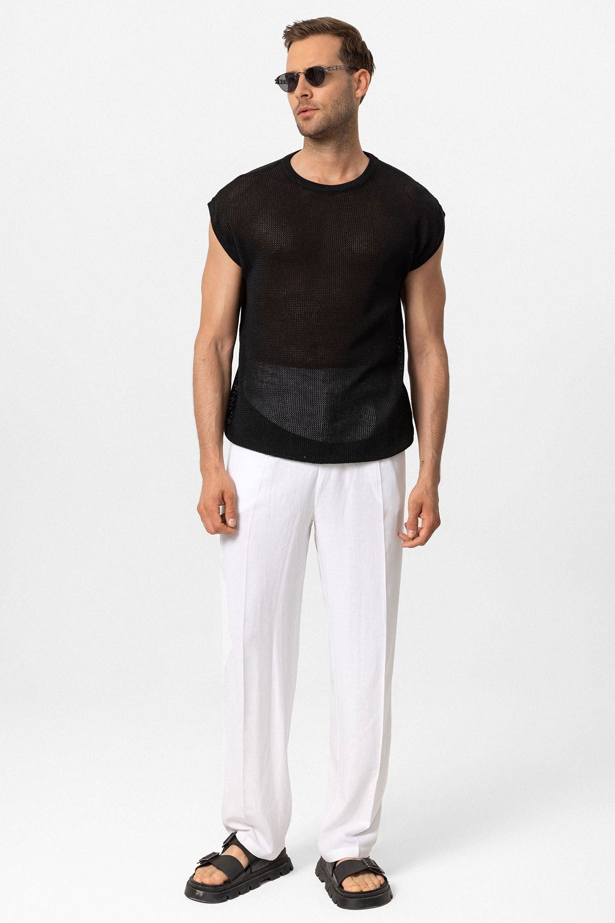 Antioch Sleeveless Openwork Men's T-Shirt