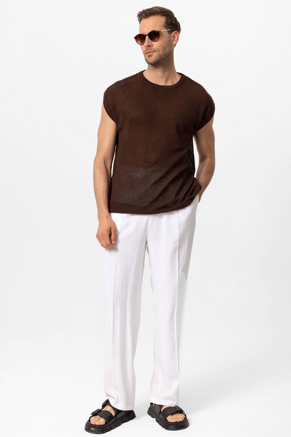 Antioch Sleeveless Openwork Men's T-Shirt
