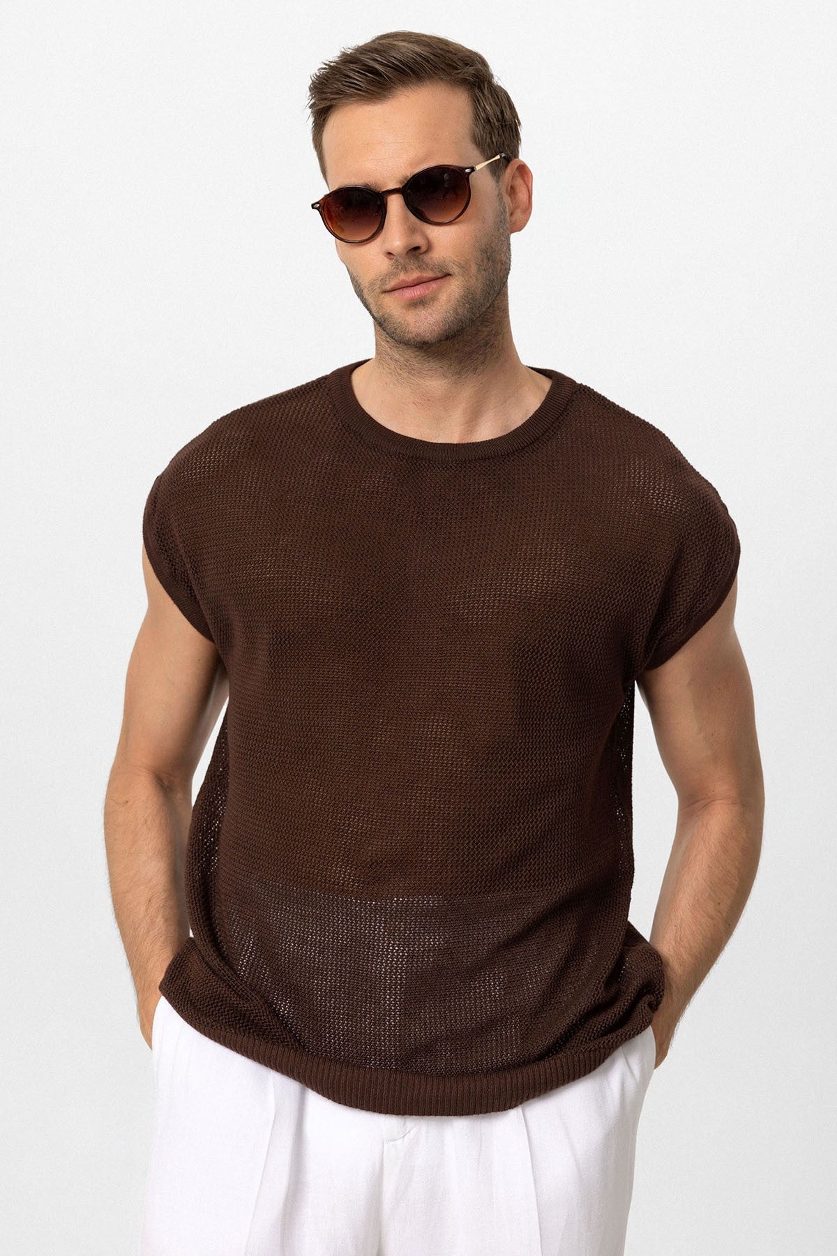Antioch Sleeveless Openwork Men's T-Shirt
