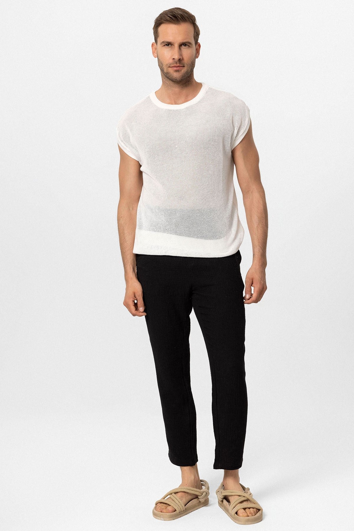 Antioch Sleeveless Openwork Men's T-Shirt