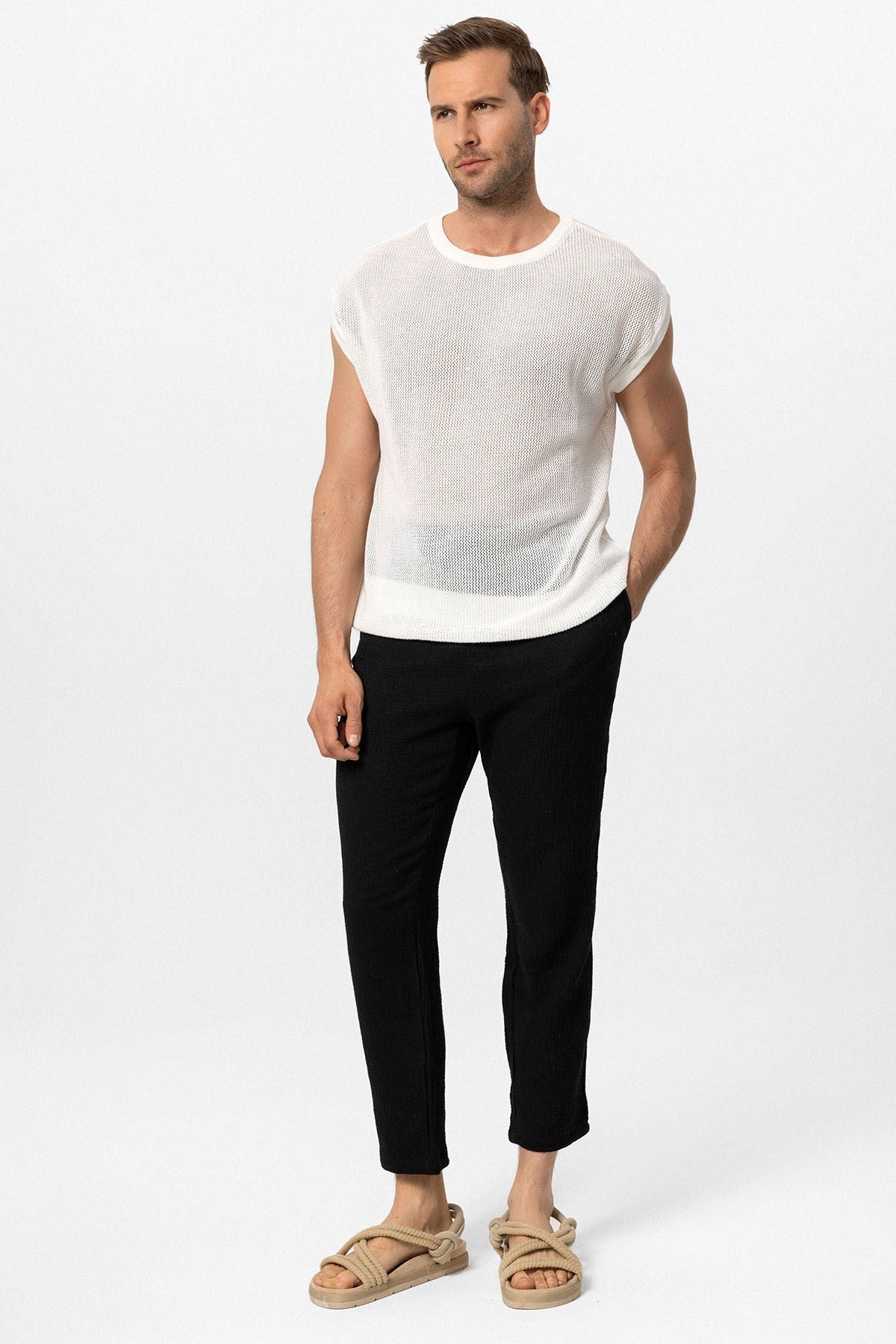 Antioch Sleeveless Openwork Men's T-Shirt