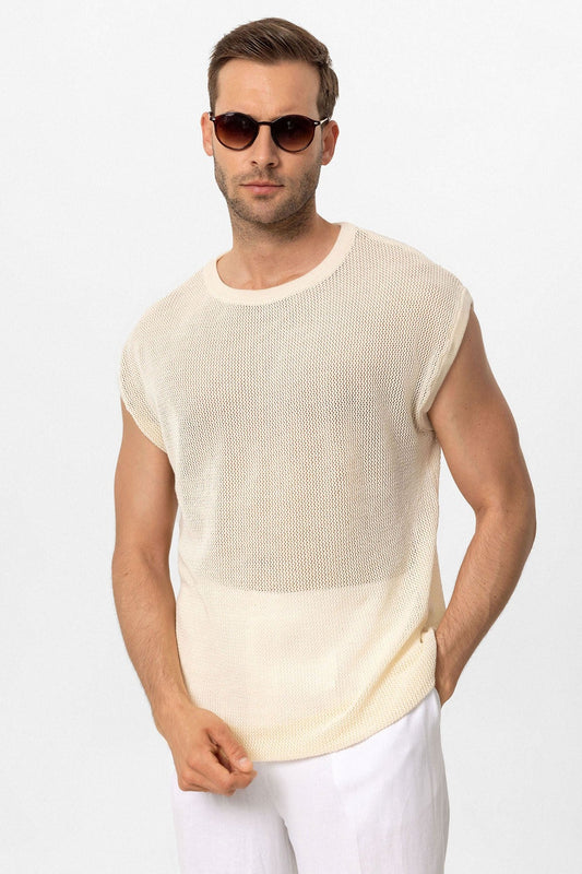 Antioch Sleeveless Openwork Men's T-Shirt