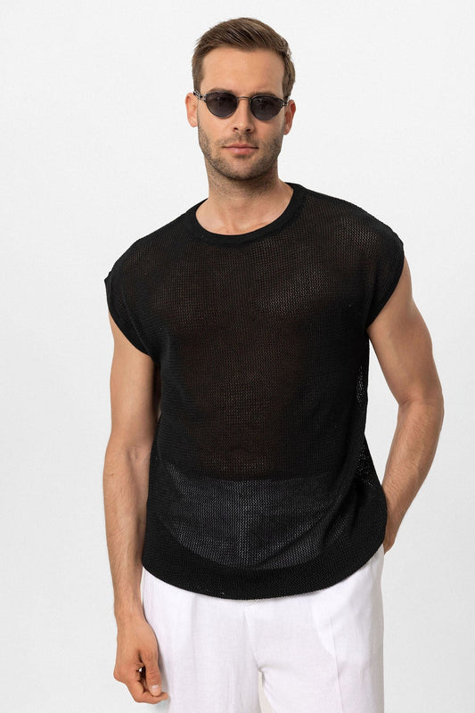 Antioch Sleeveless Openwork Men's T-Shirt
