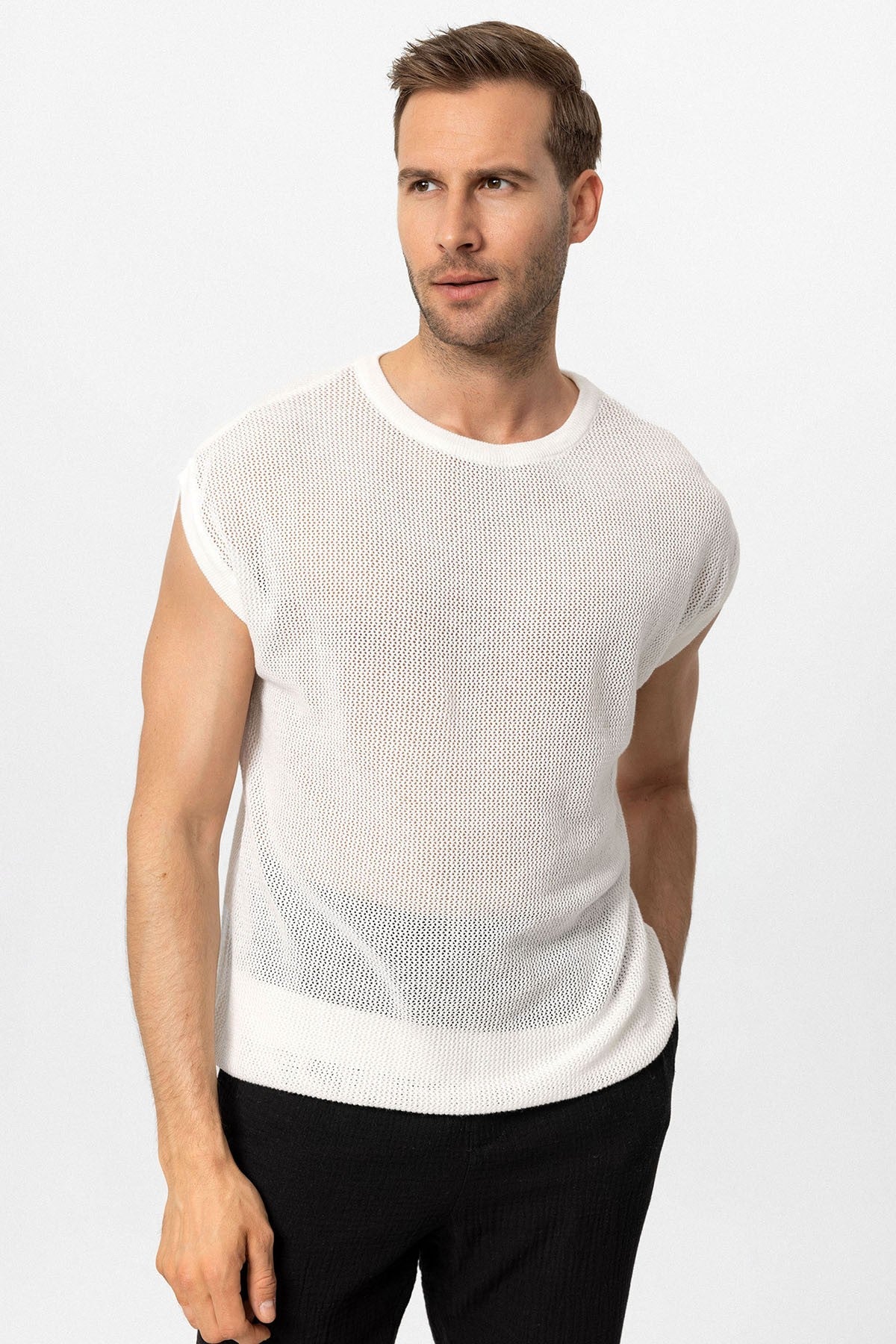 Antioch Sleeveless Openwork Men's T-Shirt
