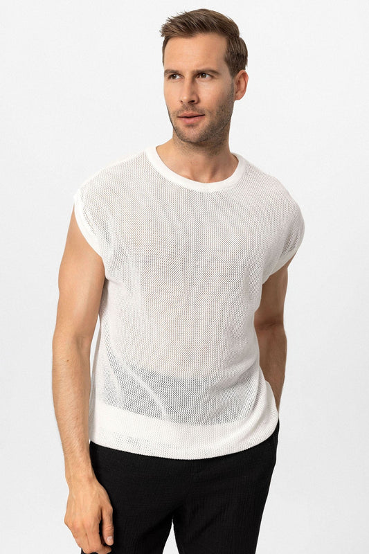 Antioch Sleeveless Openwork Men's T-Shirt