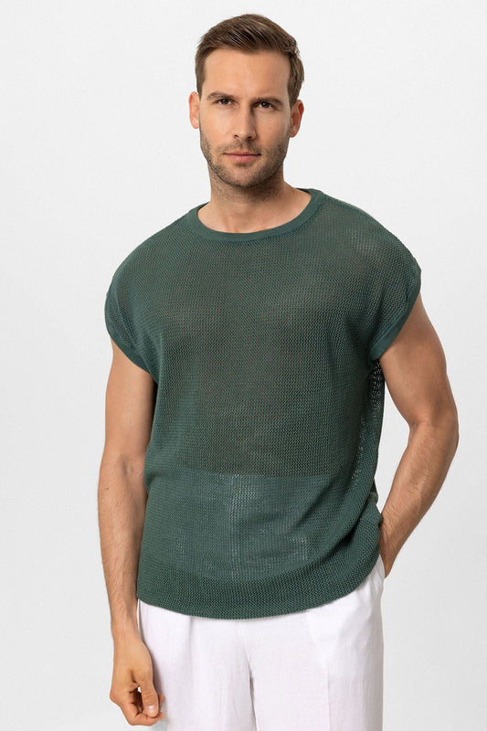 Antioch Sleeveless Openwork Men's T-Shirt