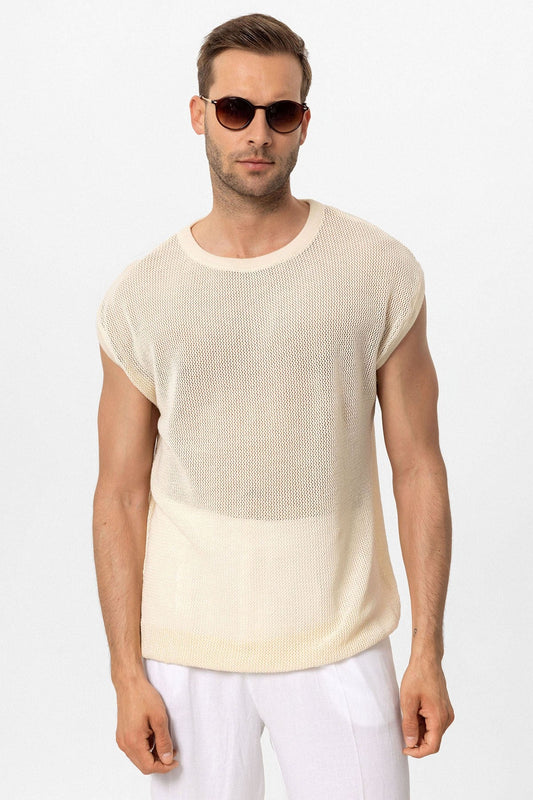 Antioch Sleeveless Openwork Men's T-Shirt