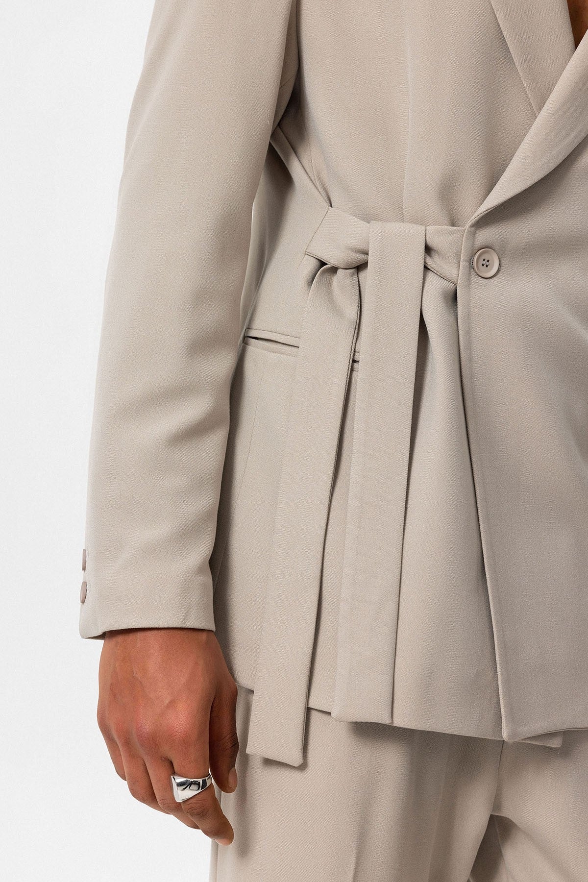 Antioch Double-Breasted Men's Blazer with Belt